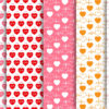 Mockup new Valentine Hearts Seamless Pattern & Digital Paper Background-024