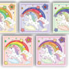 Seamless PatternSeamless Pattern Unicorn Digital Paper, Rainbow Scrapbook Patterns-04