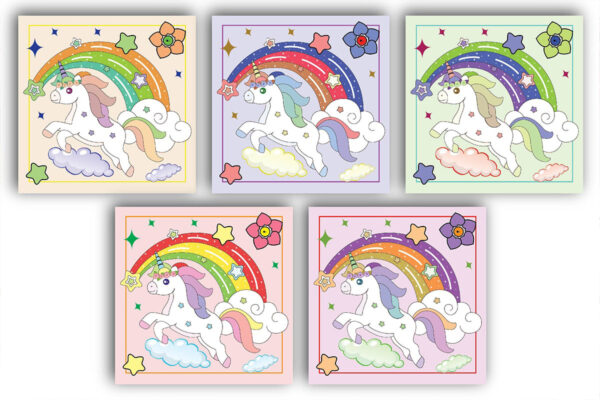 Seamless PatternSeamless Pattern Unicorn Digital Paper, Rainbow Scrapbook Patterns-04