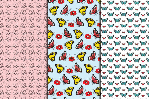 5_Mockup-02 Spring Butterfly Seamless Pattern-P01