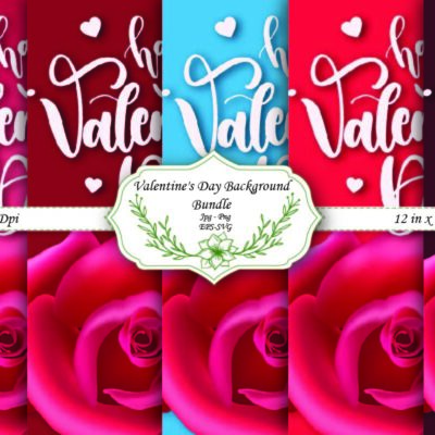 Mockup-01 Valentine's Day Hearts & Floral Romantic Digital