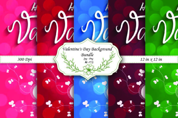 Mockup Valentine's day digital paper romantic digital paper