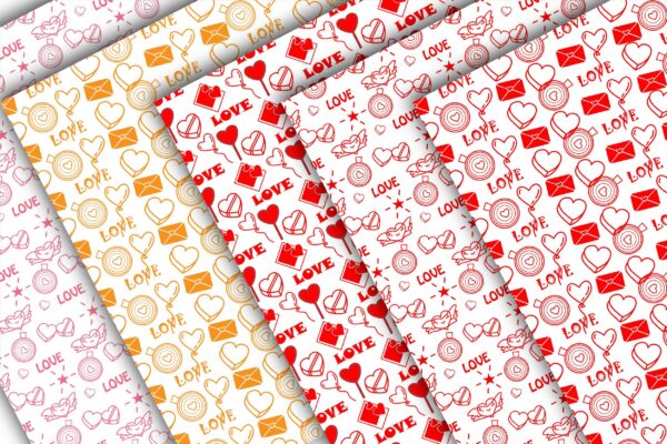 Mockup new-05 Watercolor Heart Seamless Pattern | Valentines Digital Paper-09