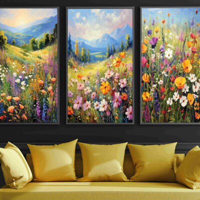 Abstract Flower Wall Art