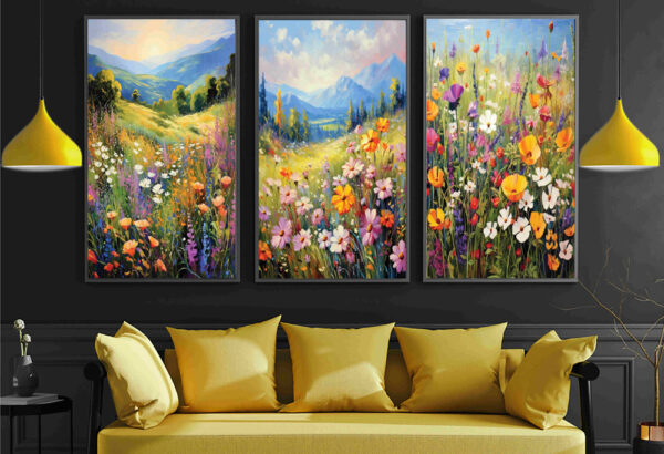 Abstract Flower Wall Art