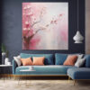 Blossom Texture Wall Art Elegant Petal Painting on Canvas Set-050