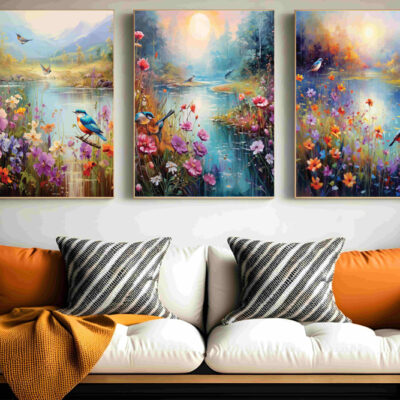 Abstract Flower Wall Art