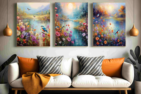 Abstract Flower Wall Art