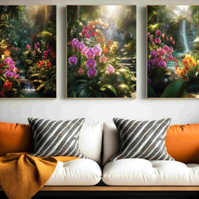 Abstract Flower Wall Art