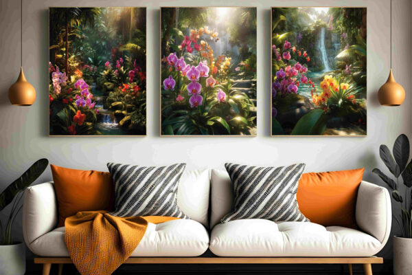 Abstract Flower Wall Art