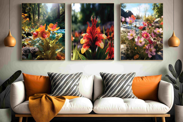 Colorful Flower Wall Art