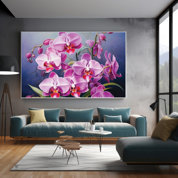Pink Color Flower Wall Art Set