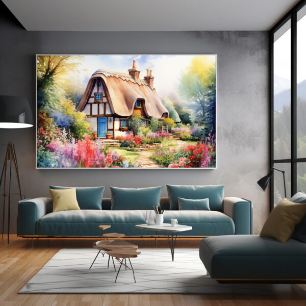 Cottage Garden House Wall Art 035