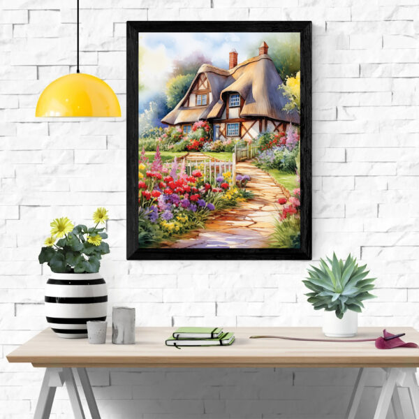 Cottage Garden House Wall Art 035