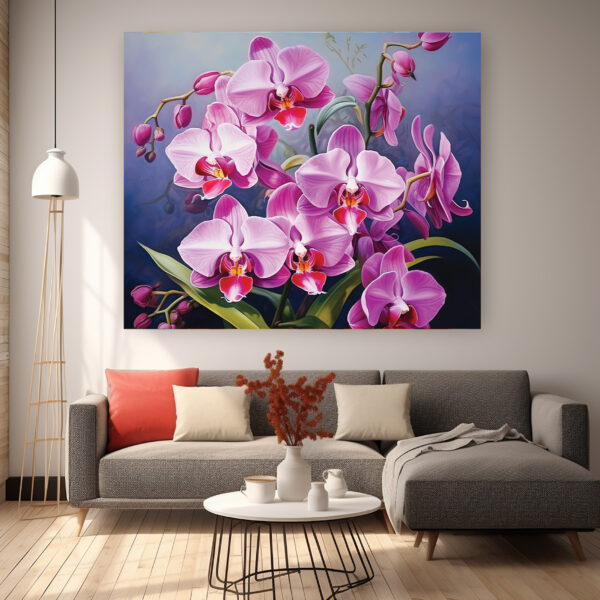 Pink Color Flower Wall Art Set 026