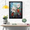 Blossom Texture Wall Art Elegant Painting on Canvas Set 033