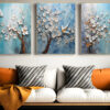 Textured Floral Wall Art