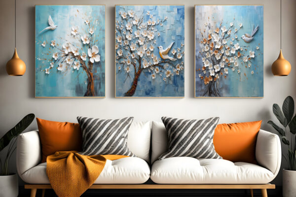 Textured Floral Wall Art