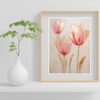 Abstract Textured Flower  Wall Art Set-048