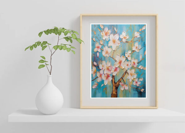 Nature Painting Forest Texture Wall Art  & Living Room Wall Decor Set-049