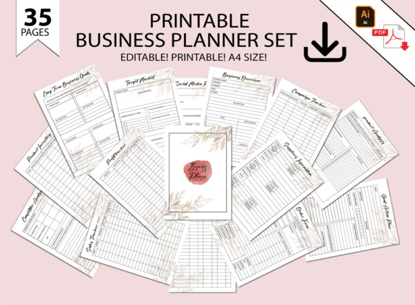 Printable Business Planner Set