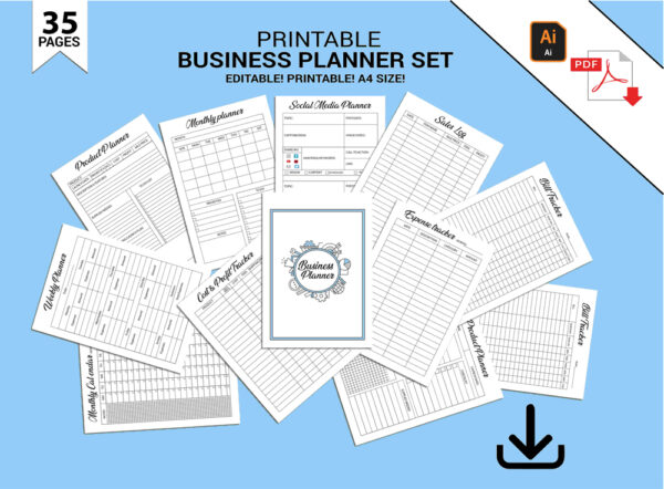 Printable Business Planner Set