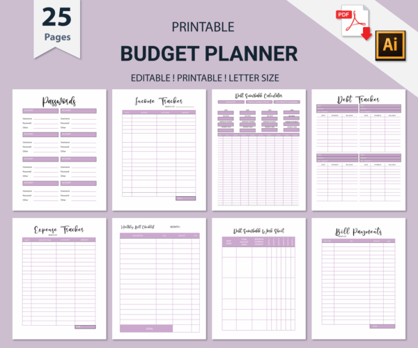 mockup Printable Budget Planner-DP010