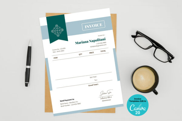 Invoice Template -CANVA invoice template
