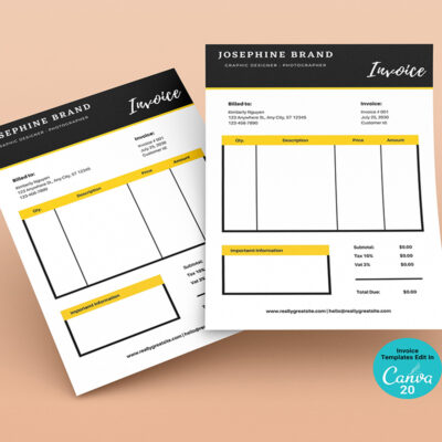 Invoice Template -CANVA invoice template