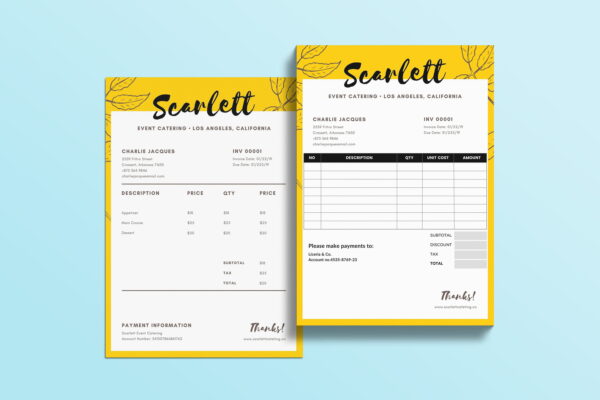 Invoice Template -CANVA invoice template