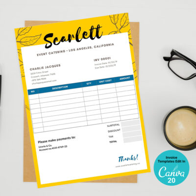 Invoice Template -CANVA invoice template