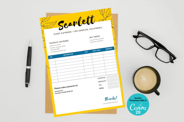Invoice Template -CANVA invoice template