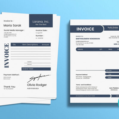Invoice Template -CANVA invoice template