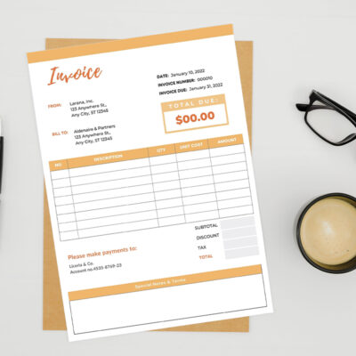 Invoice Template -CANVA invoice template