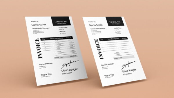 Invoice Template -CANVA invoice template