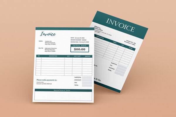 Invoice Template -CANVA invoice template