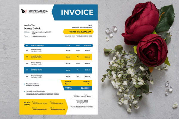 Invoice Template -CANVA invoice template