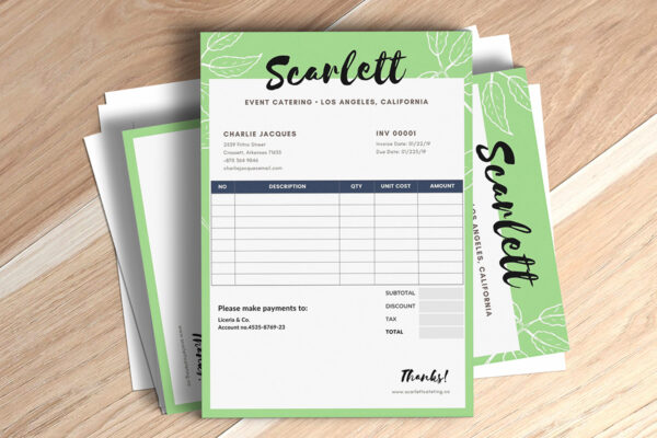 Invoice Template -CANVA invoice template