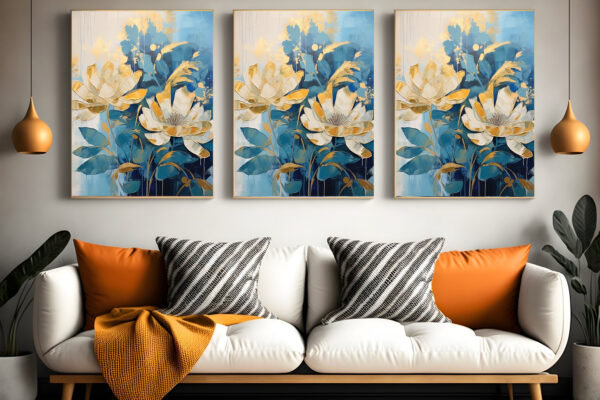 Abstract Colorful Flower Wall Art 011