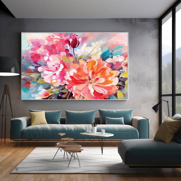 Printable Abstract Flower Wall Art 09