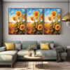 Abstract Natural Sun Flower Scenery Wall Art 014