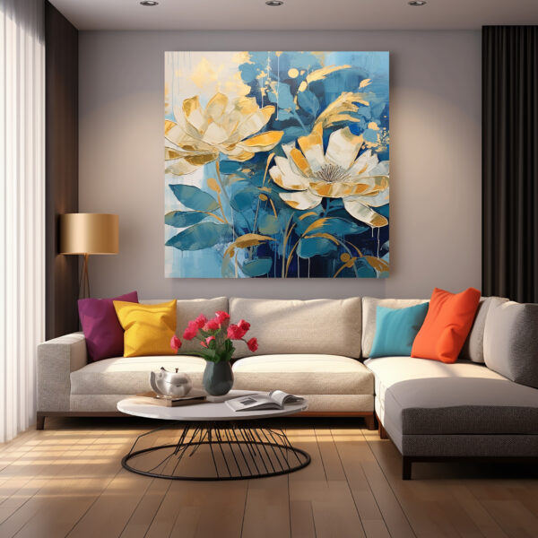 Abstract Colorful Flower Wall Art 011