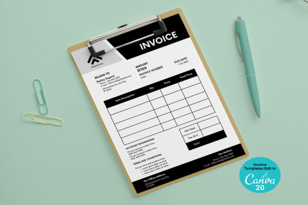 Invoice Template -CANVA invoice template