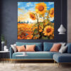 Abstract Natural Sun Flower Scenery Wall Art 014