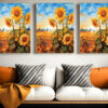 Abstract Natural Sun Flower Scenery Wall Art 014