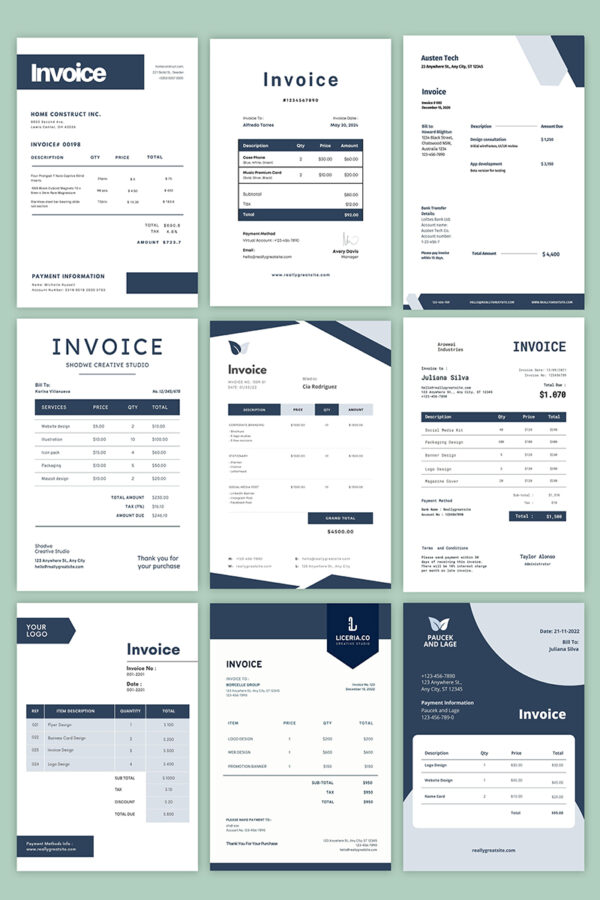 Invoice Template -CANVA invoice template