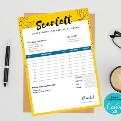 Invoice Template -CANVA invoice template