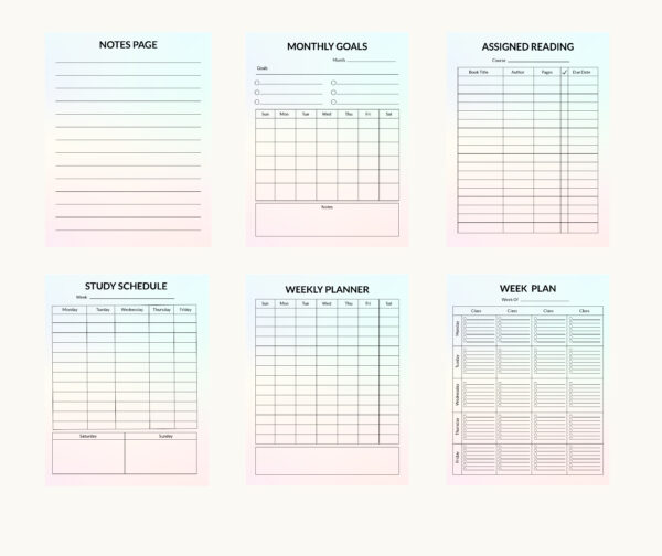 mockup-02 Printable Student Planner-DP022