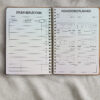 Opened sketchbook pages mockup psd on floral background Printable Student Planner-DP022