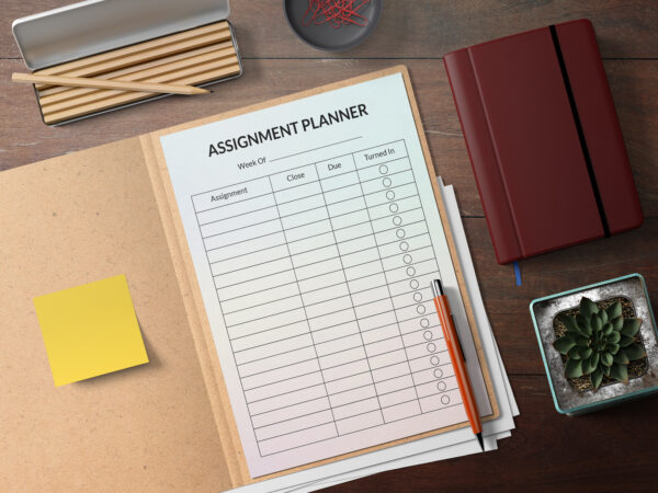 A4 Flyer, Letterhead Mockup Printable Student Planner-DP022